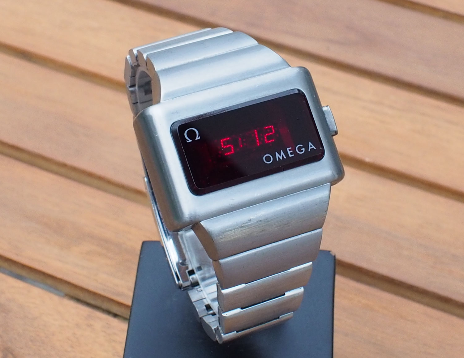 Vintage 1973 Omega led uhr watch Time Computer 1 TC1 white gold filled eBay